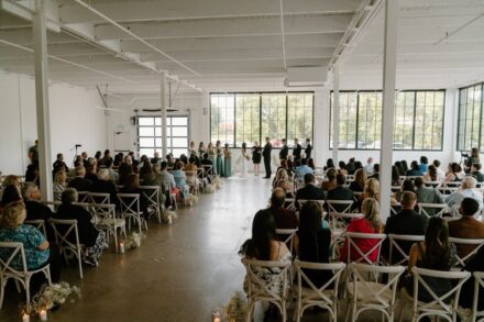 A wedding ceremony at The Whim in Minneapolis.