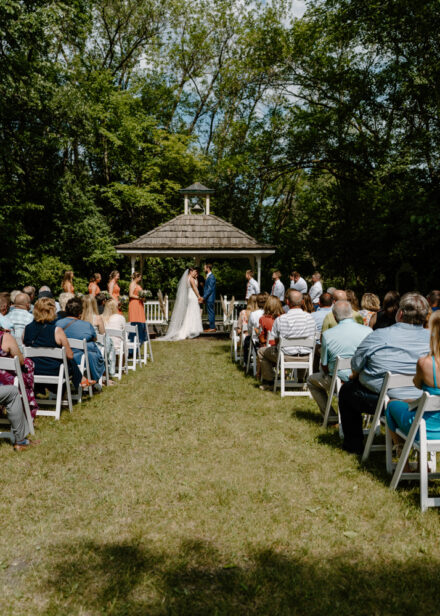 A wide angle photo of the ceremony space.